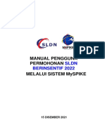 Manual Pengguna Permohonan Melalui Sistem Myspike: SLDN Berinsentif 2022