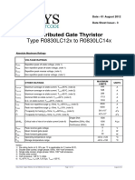 Type R0830LC12x To R0830LC14x: Distributed Gate Thyristor