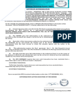 Letter of Authorization - GTS Italo