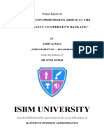Isbm University: "A Study On Non-Performing Assets at The Bangalore City Co-Operative Bank LTD."