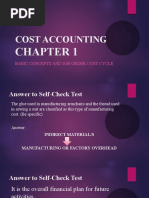 Cost Accounting: Basic Concepts and Job Order Cost Cycle