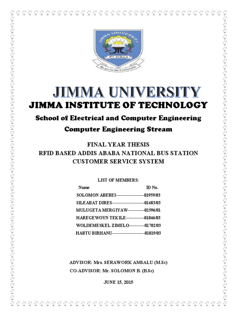 jimma university thesis format pdf