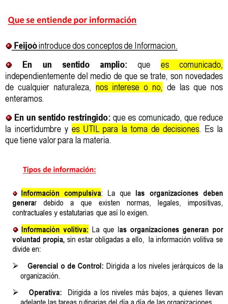 Conceptos Clave sobre Información y Sistemas | PDF | Realidad virtual ...