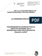 Convocatoria Mantenimientos Diversos 2 Vuelta