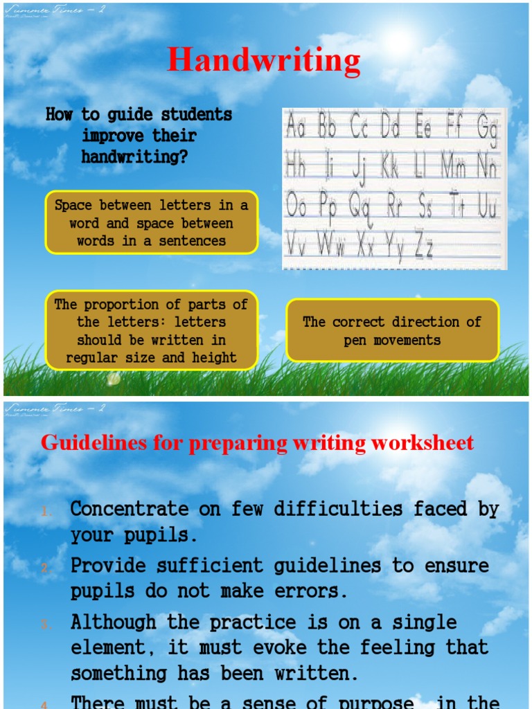 Handwriting Improvement Guide | PDF