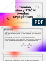 Glutamina, Inosina y TGCM Ayudas Ergogénicas