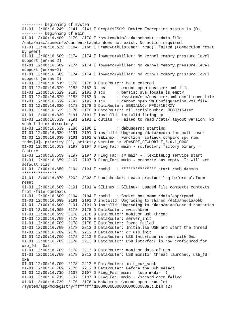 Android System Log Analysis | PDF | Android (Operating System ...