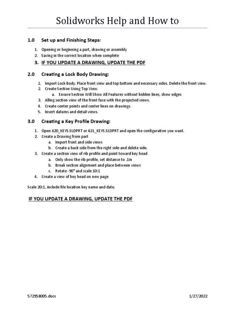 SW-004 Tips For Creating in Solidworks | PDF