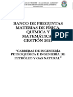 Banco de Preguntas 2021 Ing. Petroleo e Ing. Petroquimica