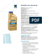 Ravenol HCL Sae 5W-30: Application Note