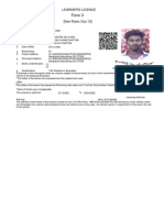 Form 3: Learner'S Licence