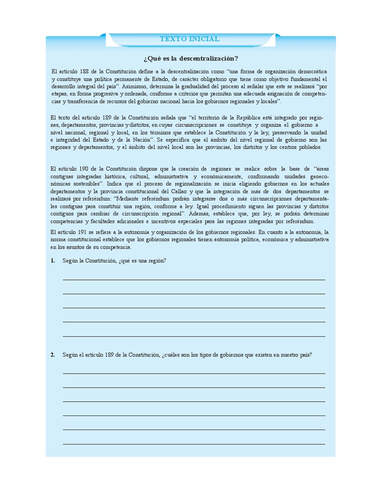 Funciones de Gobiernos Regionales y Locales | PDF | Gobierno local ...