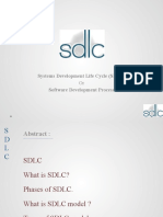 Systems Development Life Cycle (SDLC) Software Development Process