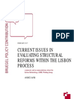 Current Issues in Evaluating Structural Reforms Within The Lisbon Process