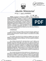 R.M. #041-2022-MINEDU - Acondicionamiento de Locales Educativos para La Mejora de Condiciones y Adquisición de Materiales para Estudiantes Con Necesidades Educativas Especiales para El Año 2022