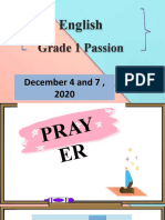 English: Grade 1 Passion