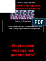 Lesson 5 - PoMo Videogame O and I