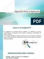 1.3 Investigación Pura y Aplicada