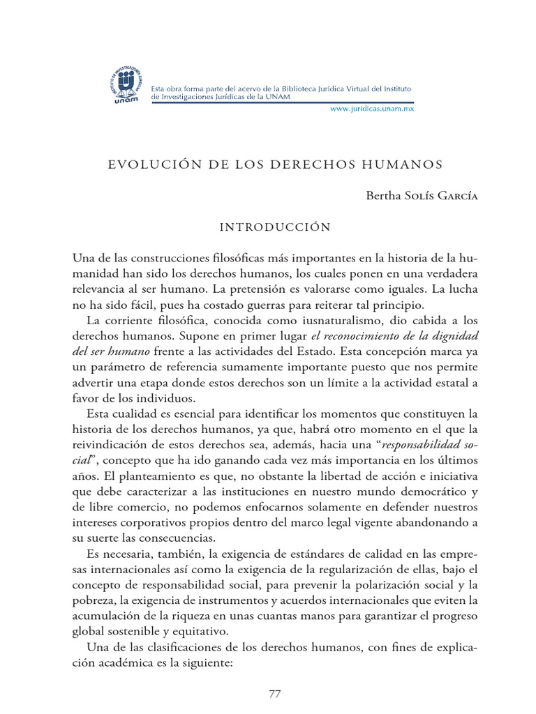 Historia y Evolución de los Derechos Humanos | PDF | Derechos humanos ...