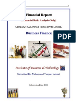 Business Finance Report (Financial Ratio) M.tauqeer