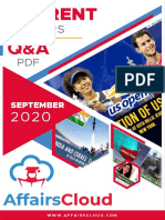 Current Affairs Q&A PDF - September 2020 by AffairsCloud