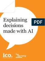 Explaining decisions made with AI