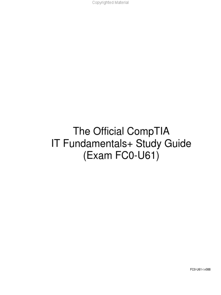Itfplus Studyguide Fc0-U61 Samplelesson | PDF | Operating System ...