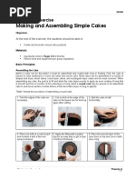 Making and Assembling Simple Cakes: Laboratory Exercise