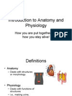 CH 1 Intro To Anat and Physio