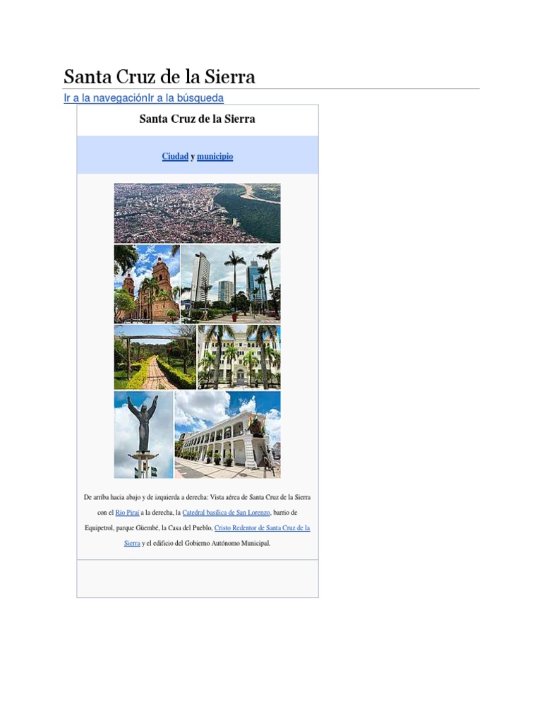 Santa Cruz de La Sierra | PDF | Autobús | Bolivia