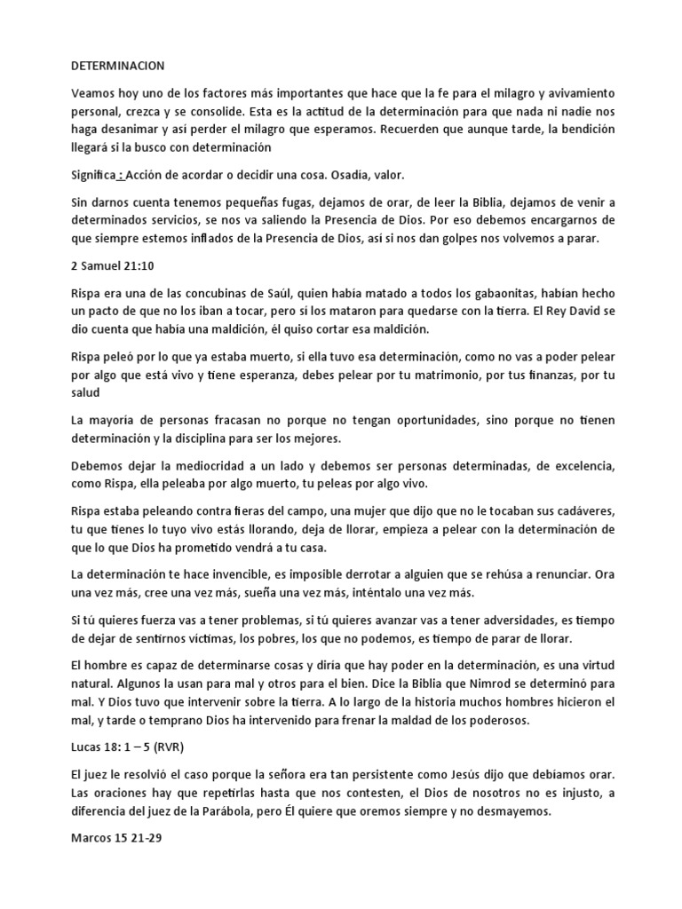 La Fuerza de la Determinación | PDF | Jesús | Oración