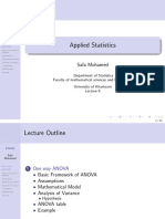 Applied Statistics: Safa Mohamed