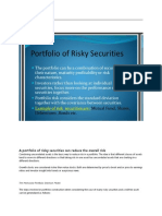 A Portfolio of Risky Securities