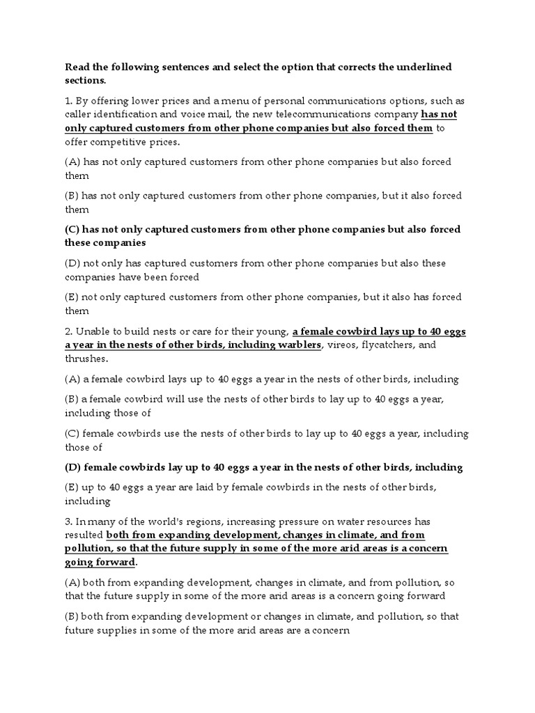 SPT Sentence Correction PDF Climate Change Gasoline