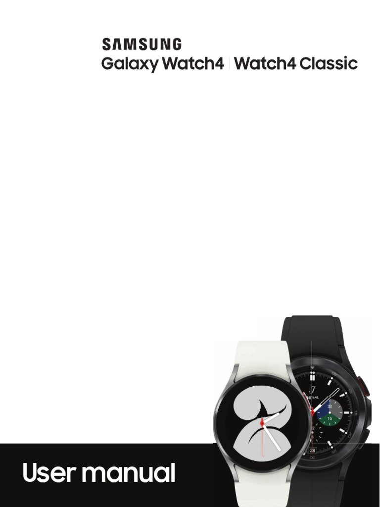 Samsung Galaxy Watch 4 User Manual PDF Smartphone Mobile App