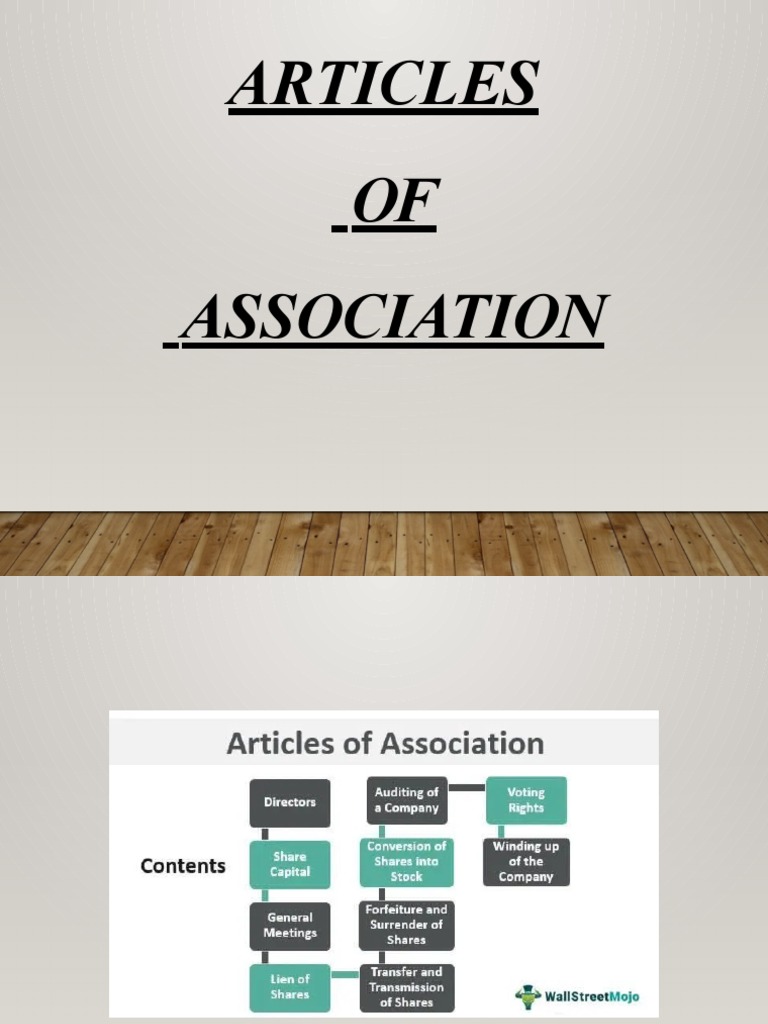Articles OF Association PDF Articles Of Association Public Law