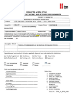 Permit To Work (PTW) Wp5100 - Fit - Out Works and Sitewide Preliminaries