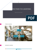 Introduction To Lighting: Sources and Types of Artificial Lighting