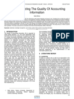 Factors Affecting The Quality of Accounting Information: Abstract