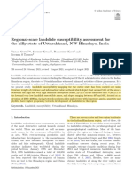 Regional-Scale Landslide Susceptibility Assessment For The Hilly State of Uttarakhand, NW Himalaya, India