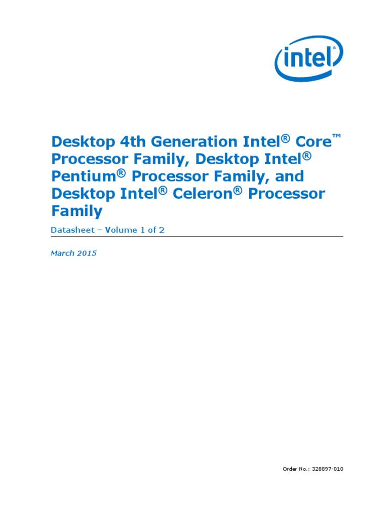 4th Gen Core Family Desktop Vol 1 Datasheet | PDF | Intel | Central ...