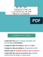 INTRO TO BIOSTAT IN THE HEALTH SCIENCES