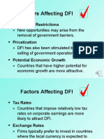 Factors Affecting DFI: Changes in Restrictions