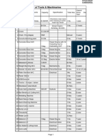 08.list of Tools & Machinery