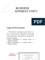 Business Environment Unit I