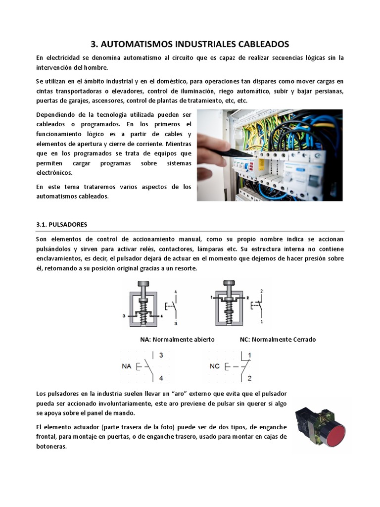 TEMA 3 Automatismos Cableados - Elementos | PDF | Relé | Componentes ...