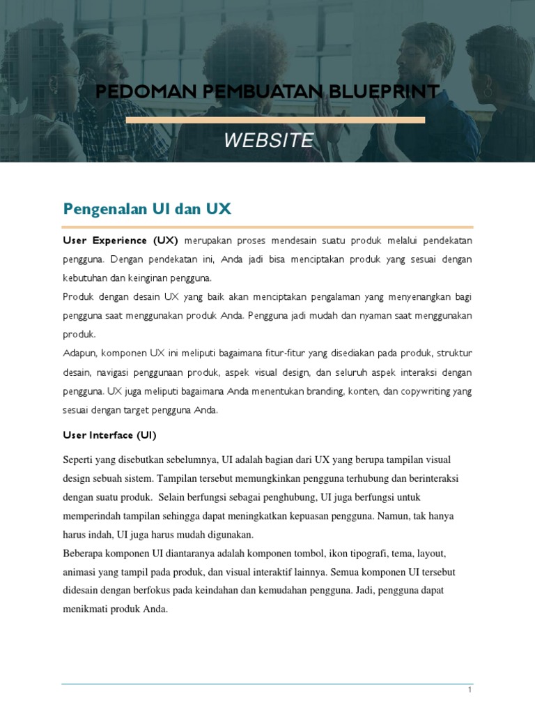 Pedoman Blueprint Website dan Wireframe | PDF | Komputer
