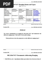 802.11bd NGV Ranging Status and Types: Authors