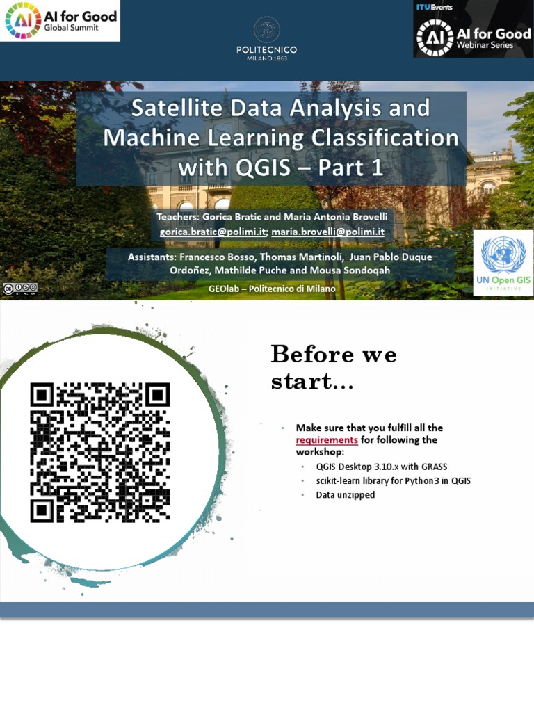 Satellite Data Analysis and Machine Learning Classification With QGIS Part 1 PDF Infrared