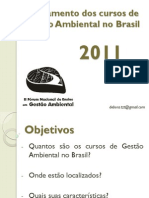 Mapeamento Dos Cursos de Gestão Ambiental No Brasil